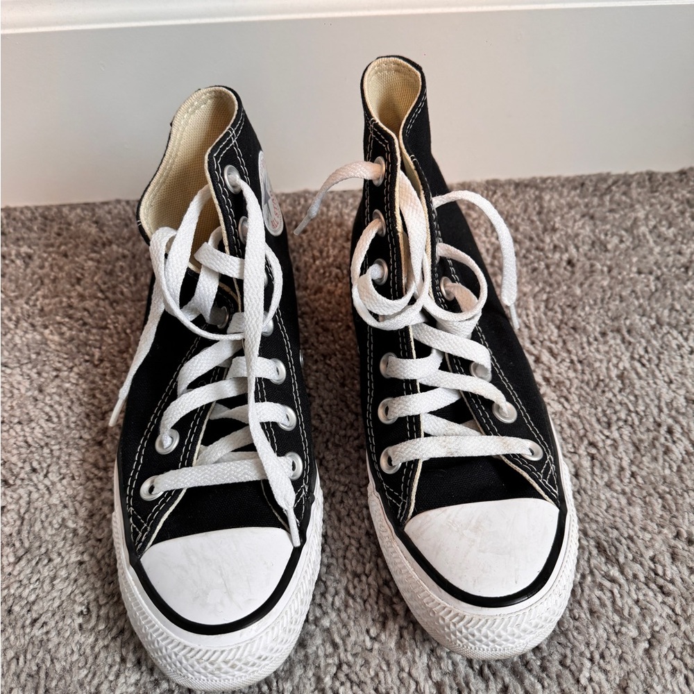 Converse Women’s Black and White High-Top Sneakers